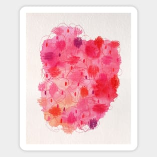 Abstract pink garden Magnet